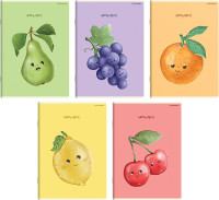 Zeszyt A5/32k 3 linie kolor 70g Top Fruits Hamelin